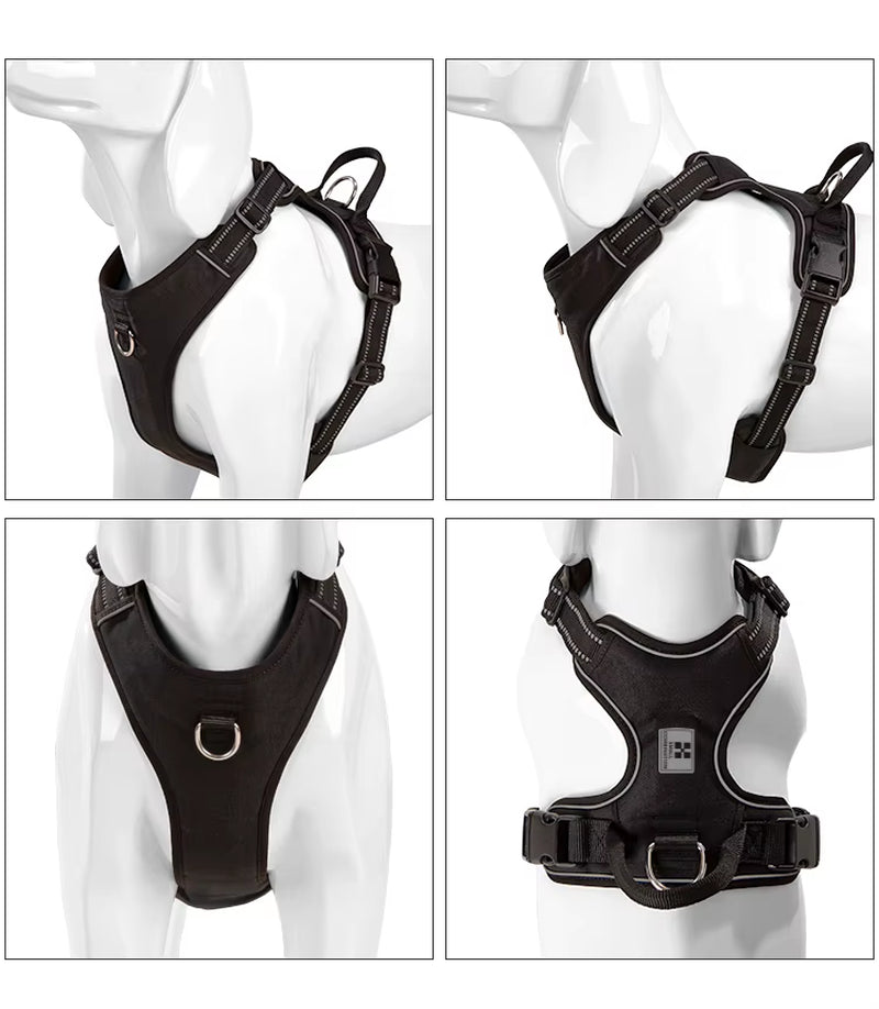 Dog Harness No Pull Reflective Pet Dog Chest Harness Adjustable for Small Medium Large Dogs Outdoor Walking